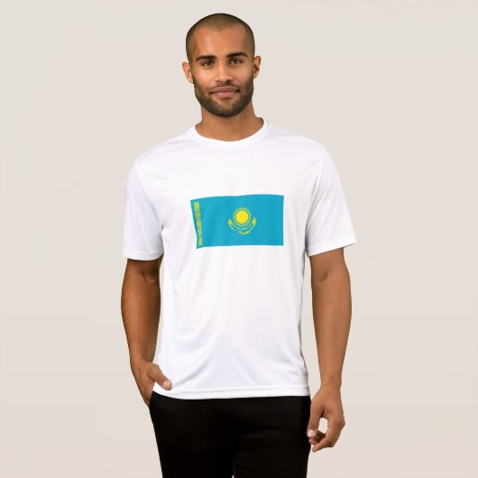 Flagge Kasachstan T-Shirt (Vorne ganz)