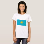 Flagge Kasachstan T-Shirt (Vorne ganz)