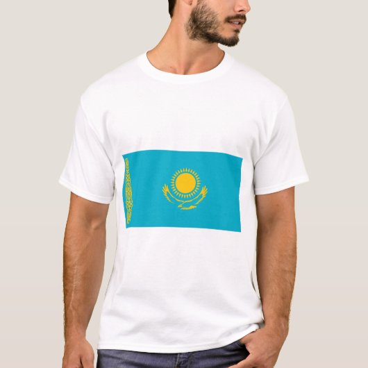 Flagge Kasachstan T-Shirt (Vorderseite)