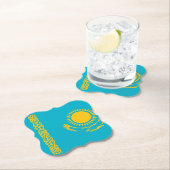 Flagge Kasachstan Untersetzer (Vor Ort)