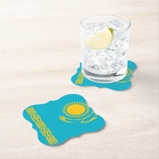 Flagge Kasachstan Untersetzer (Vor Ort)