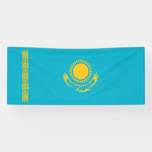 Flagge Kasachstans Banner (Horizontal)