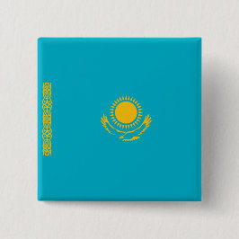 Flagge Kasachstans Button