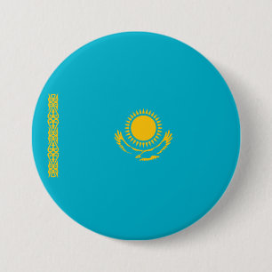 Flagge Kasachstans Button