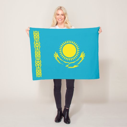 Flagge Kasachstans Fleecedecke (Beispiel)