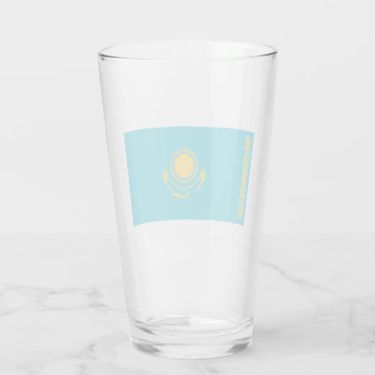 Flagge Kasachstans Glas (Rückseite)