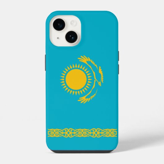 Flagge Kasachstans iPhone Hülle (Rückseite)
