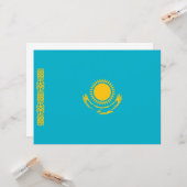 Flagge Kasachstans Karte (Vorderseite/Rückseite Beispiel)
