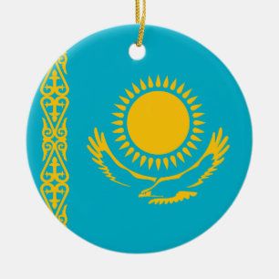 Flagge Kasachstans Keramik Ornament