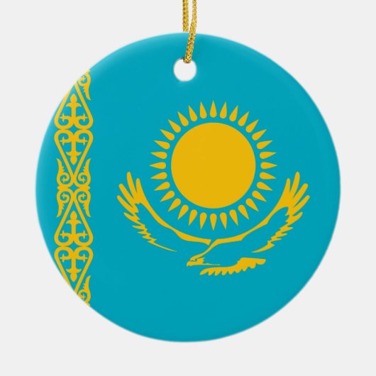 Flagge Kasachstans Keramik Ornament (Vorne)