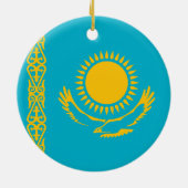 Flagge Kasachstans Keramik Ornament (Hinten)