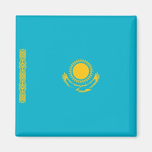 Flagge Kasachstans Magnet (Vorne)
