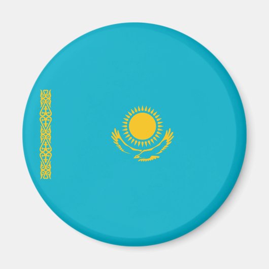 Flagge Kasachstans Magnet (Vorne)