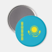 Flagge Kasachstans Magnet (Vorderseite/Rückseite)