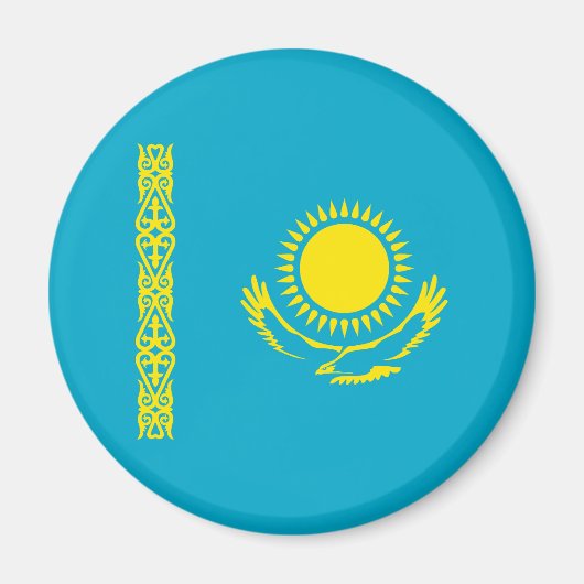 Flagge Kasachstans Magnet (Vorne)