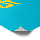 Flagge Kasachstans Poster (Ecke)