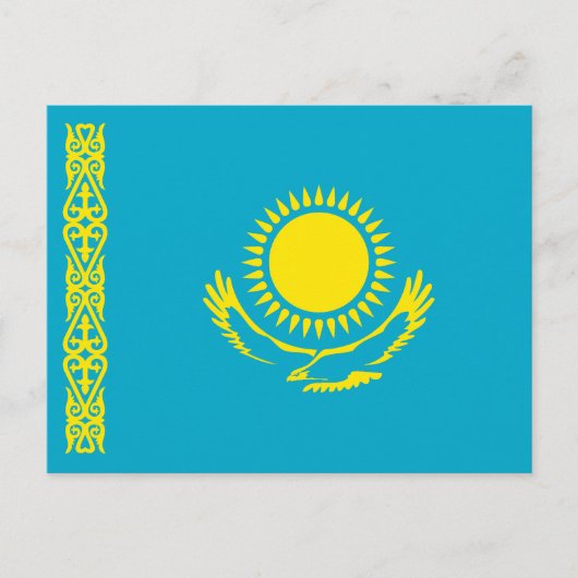Flagge Kasachstans Postkarte (Vorderseite)