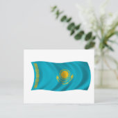 Flagge Kasachstans Postkarte (Stehend Vorderseite)