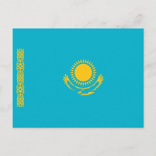 Flagge Kasachstans Postkarte (Vorderseite)