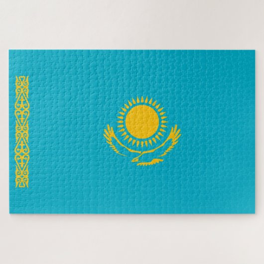 Flagge Kasachstans Puzzle (Horizontal)