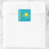 Flagge Kasachstans Quadratischer Aufkleber (Tasche)