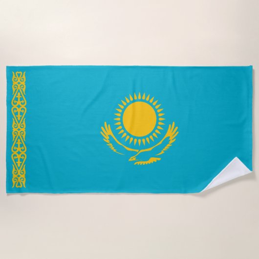 Flagge Kasachstans Strandtuch (Vorderseite)