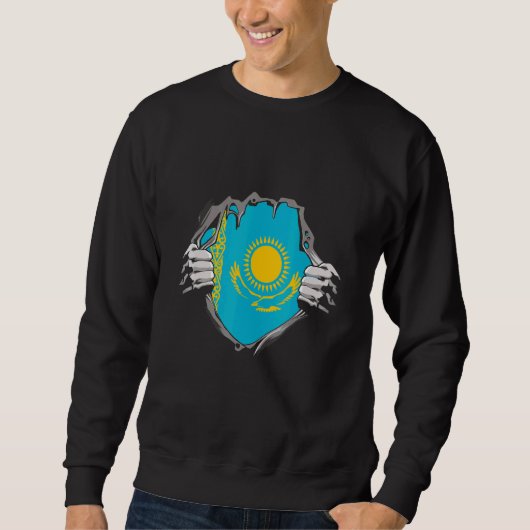 Flagge Kasachstans Sweatshirt (Vorderseite)