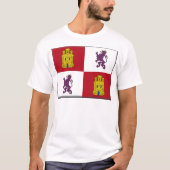 Flagge Kastiliens y Leon (Spanien) T-Shirt (Vorderseite)