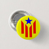 Flagge Katalanischer Estelada Button (Vorne & Hinten)
