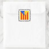 Flagge Katalanischer Estelada Quadratischer Aufkleber (Tasche)