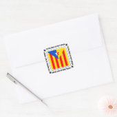 Flagge Katalanischer Estelada Quadratischer Aufkleber (Umschlag)