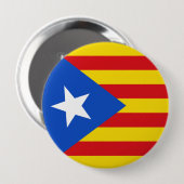 Flagge Kataloniens Button (Vorne & Hinten)
