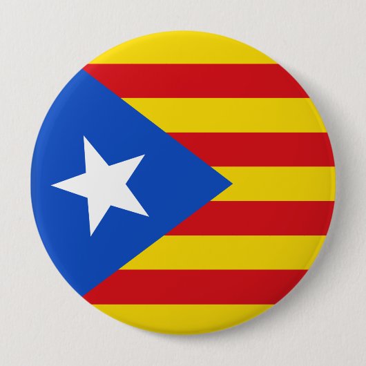 Flagge Kataloniens Button (Vorderseite)