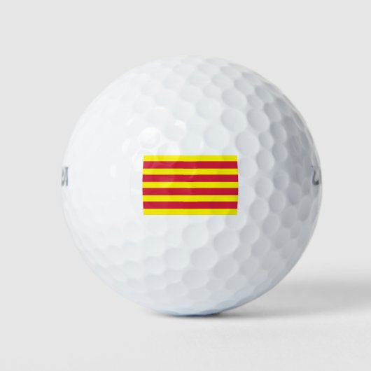 Flagge Kataloniens Golfball (Vorderseite)
