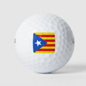 Flagge Kataloniens Golfball (Vorderseite)