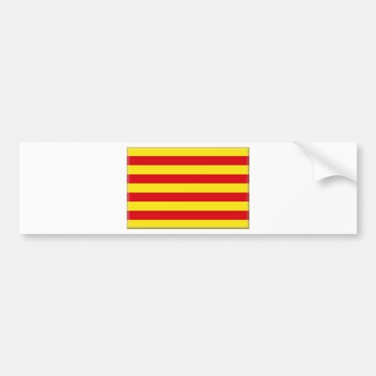 Flagge Kataloniens (Spanien) Autoaufkleber (Vorne)