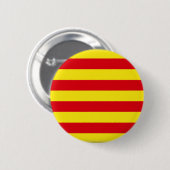 Flagge Kataloniens (Spanien) Button (Vorne & Hinten)