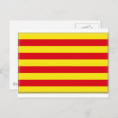 Flagge Kataloniens (Spanien) Postkarte (Vorne/Hinten)