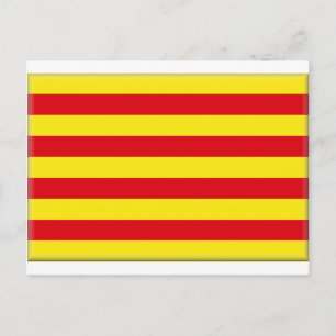 Flagge Kataloniens (Spanien) Postkarte