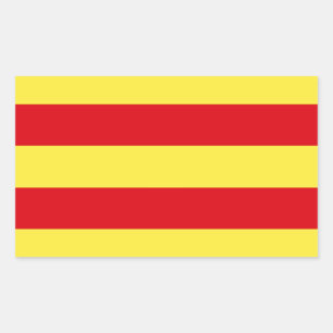 Flagge Kataloniens (Spanien) Rechteckiger Aufkleber
