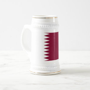 Flagge Katars Bierglas