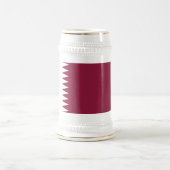 Flagge Katars Bierglas (Mittel)