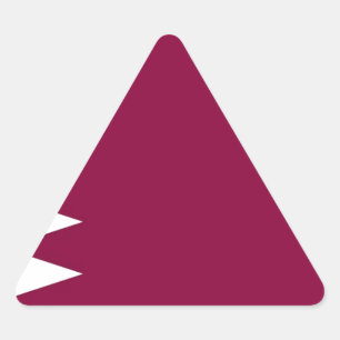 Flagge Katars Dreieckiger Aufkleber