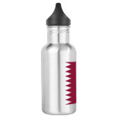 Flagge Katars Edelstahlflasche (Links)