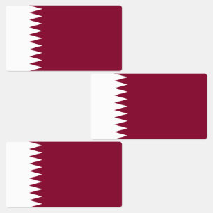 Flagge Katars Etiketten