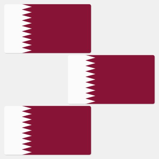 Flagge Katars Etiketten (Gruppe)
