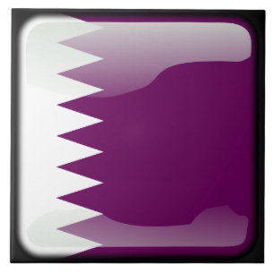 Flagge Katars Fliese