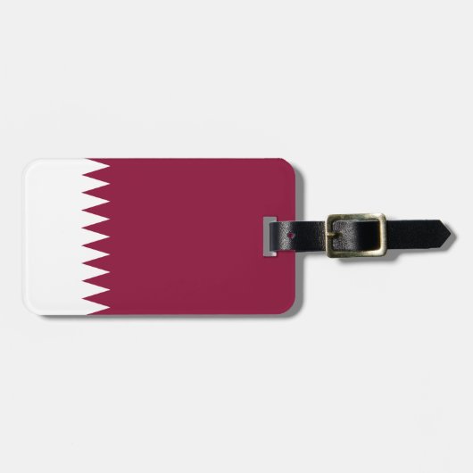 Flagge Katars Gepäckanhänger (Vorderseite horizontal)