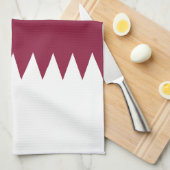 Flagge Katars Geschirrtuch (Viertel Falte)
