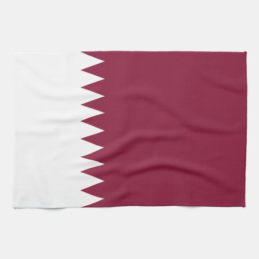 Flagge Katars Geschirrtuch (Horizontal)